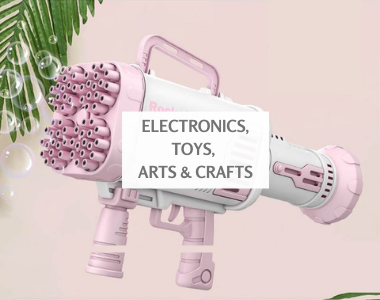 Électronique, jouets, arts et artisanat