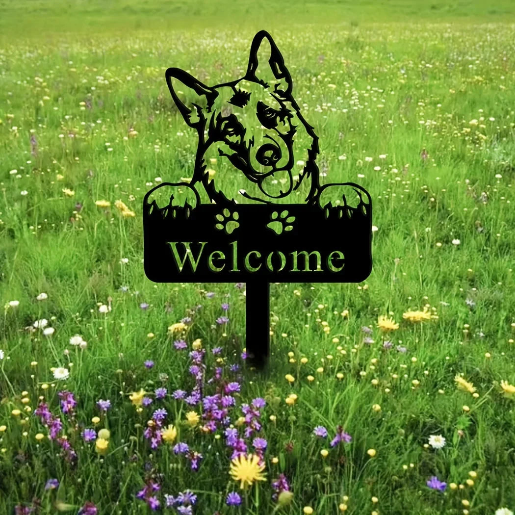 HelloYoung Dog Memorial Marker - German Shepherd Dog Memorial Stake Metal German Shepherd Dog Garden Stake Sign Dog Yard Stake