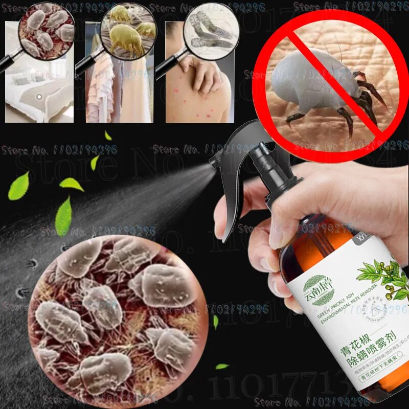 250ml/300ml Natural Plant Mite Removal Spray Bed Bug Elimination Pillow Sheet Sofa Pet Deodorant Eliminator Mites Elimination