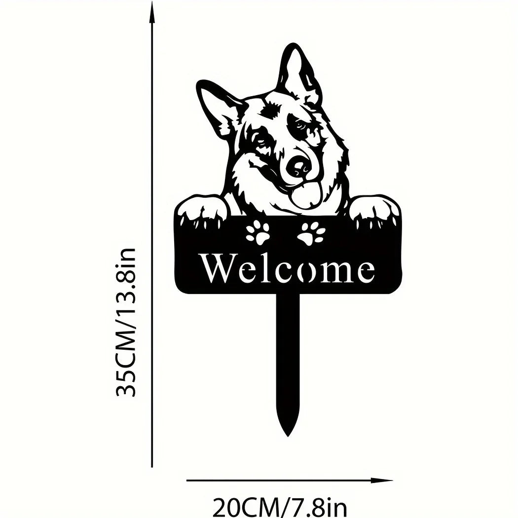 HelloYoung Dog Memorial Marker - German Shepherd Dog Memorial Stake Metal German Shepherd Dog Garden Stake Sign Dog Yard Stake