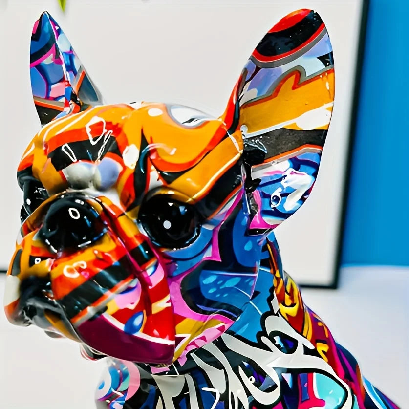 French Bulldog Graffiti Statue