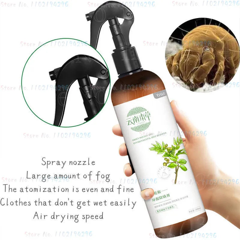 Spray naturel pour l'élimination des acariens des plantes, 250ml/300ml, drap d'oreiller, déodorant pour animaux de compagnie, élimination des acariens