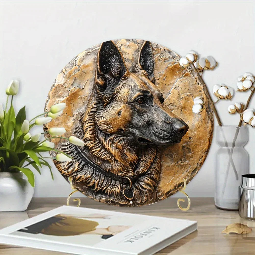 Painted German Shepherd Decoration