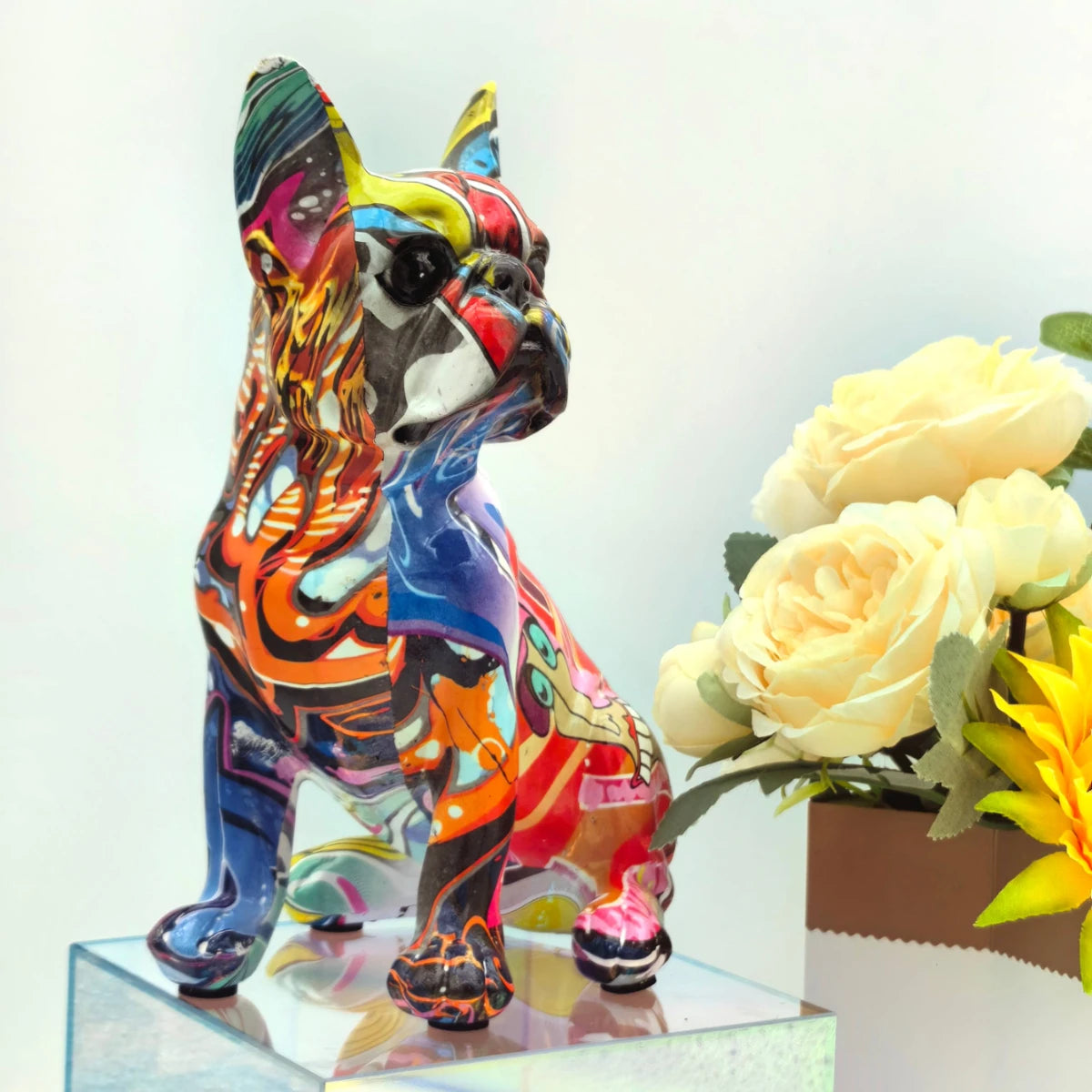 French Bulldog Graffiti Statue