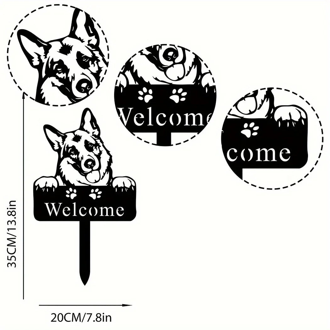 HelloYoung Dog Memorial Marker - German Shepherd Dog Memorial Stake Metal German Shepherd Dog Garden Stake Sign Dog Yard Stake