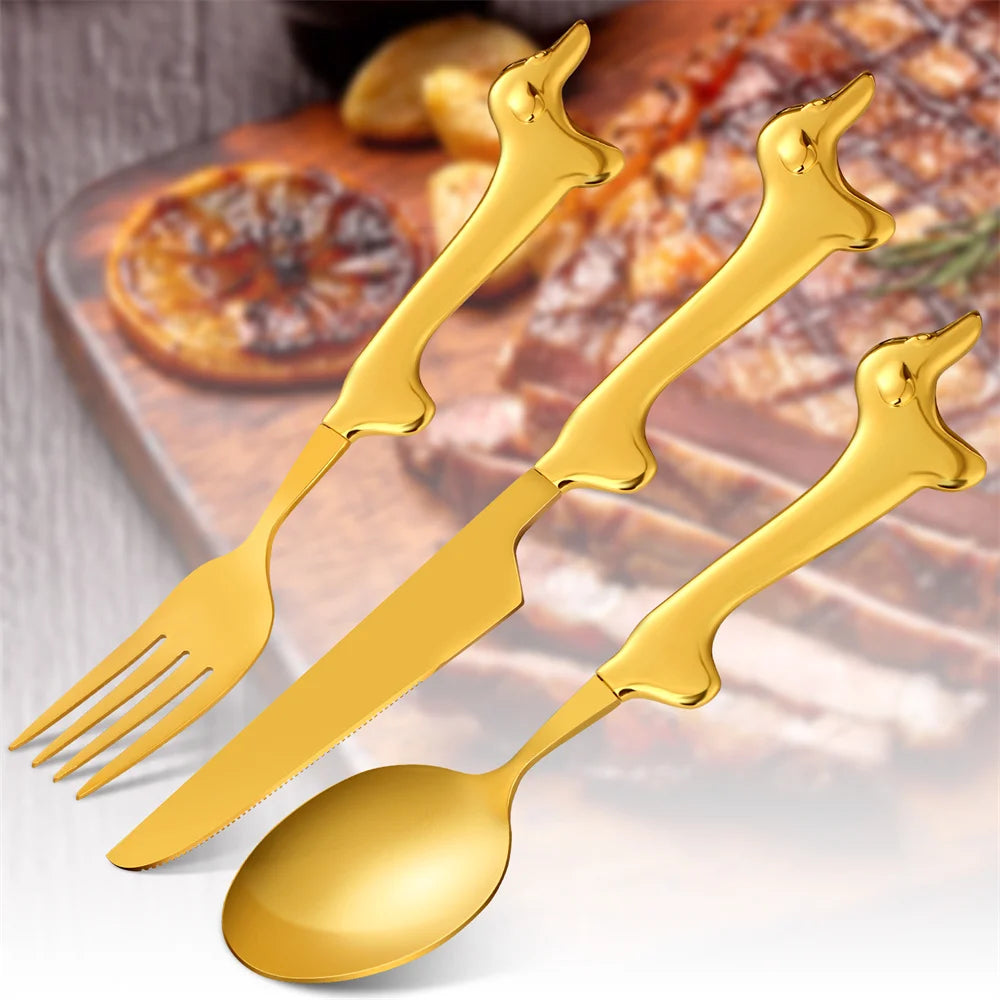 Dachshund Cutlery Set