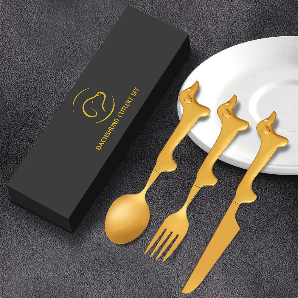 Dachshund Cutlery Set