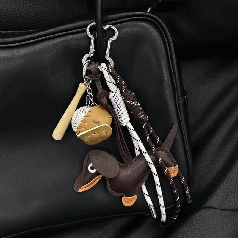 Dachshund Keychain Set with Food Charms