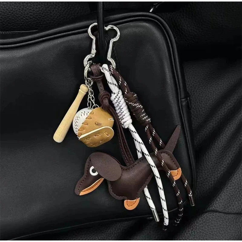 Dachshund Keychain Set with Food Charms