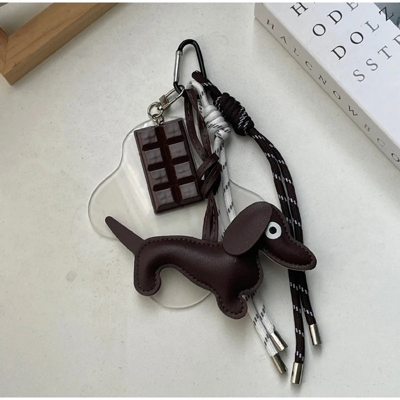 Dachshund Keychain Set with Food Charms