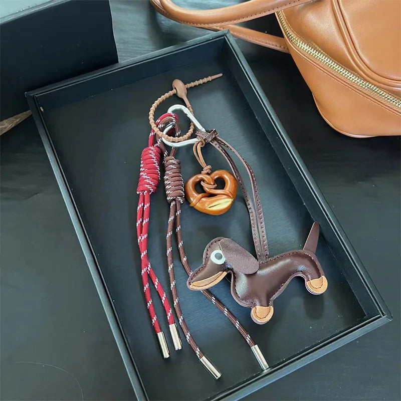 Dachshund Keychain Set with Food Charms