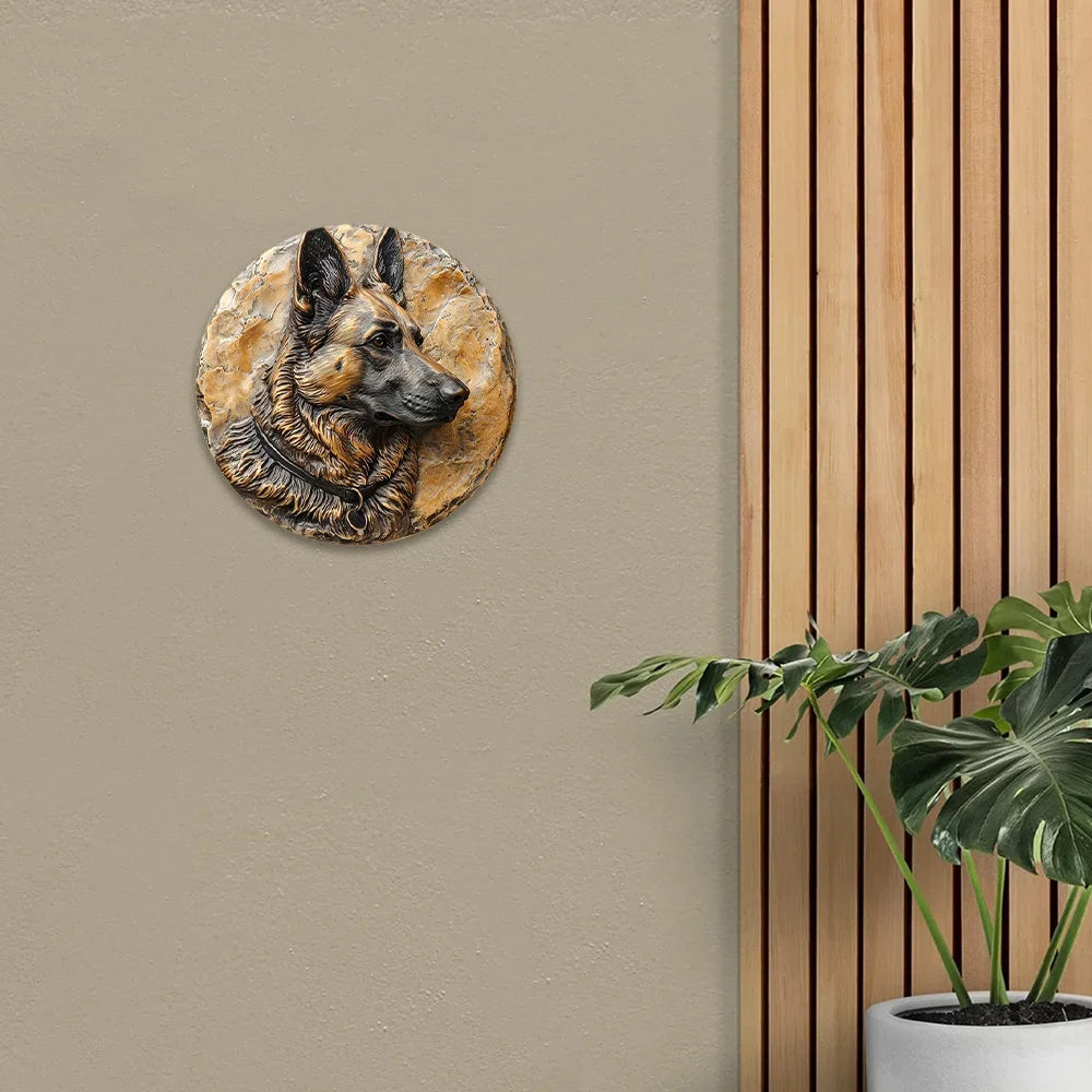 Painted German Shepherd Decoration