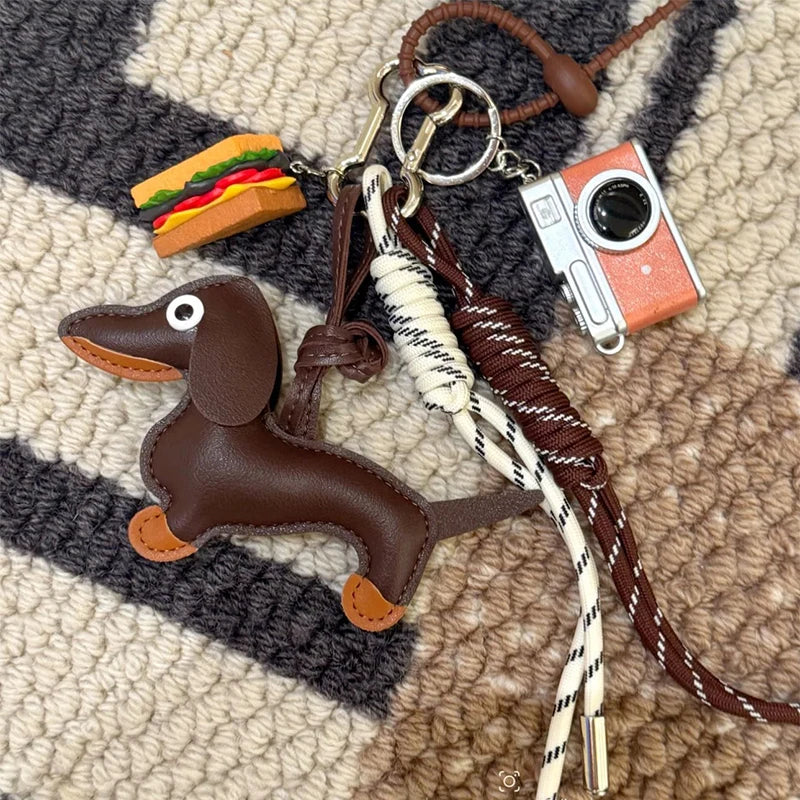 Dachshund Keychain Set with Food Charms