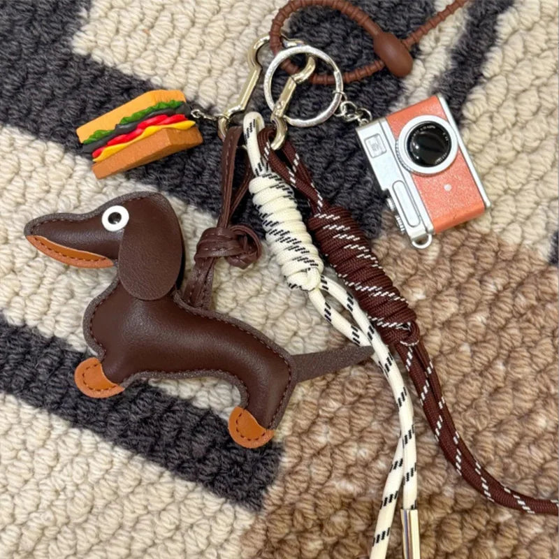 Dachshund Keychain Set with Food Charms