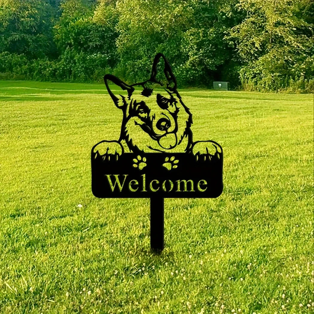 HelloYoung Dog Memorial Marker - German Shepherd Dog Memorial Stake Metal German Shepherd Dog Garden Stake Sign Dog Yard Stake