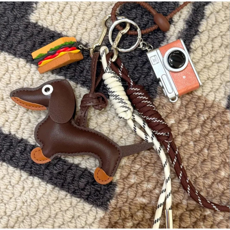 Dachshund Keychain Set with Food Charms