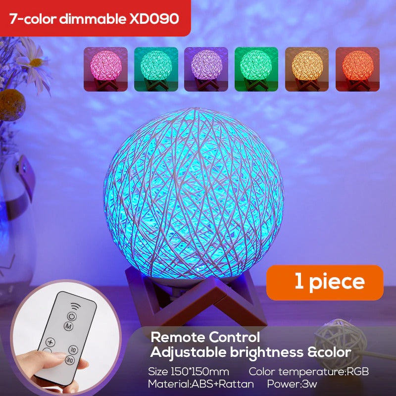 Lampe de lune classique veilleuse LED 3D