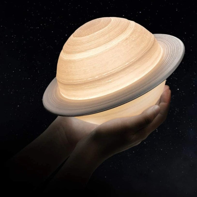 Modern 3D USB Rechargeable Touch Saturn Lamp LED Night Light