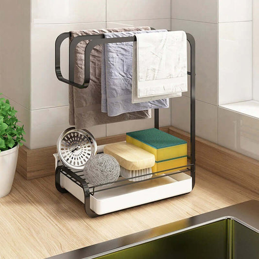 Kitchen Towel and Sponge Rack