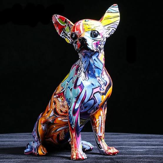 Handgemalte Chihuahua-Skulptur von Havanex