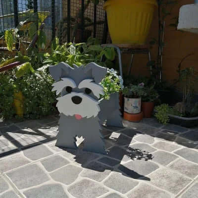 Décor de jardin | Jardinière de fleurs de chien