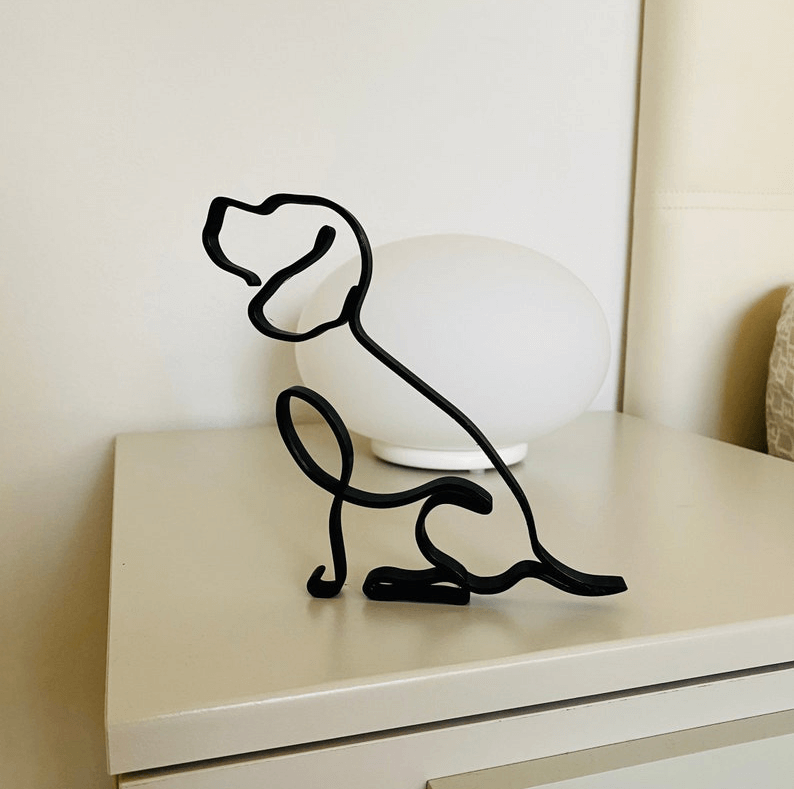 beagle metal sculpture