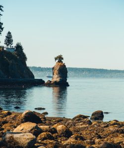island beside cliff during daytime
